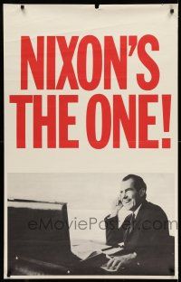 9x495 RICHARD NIXON 28x44 political campaign '68 he's the one, cool image of the former president!