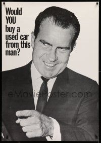 9x496 RICHARD NIXON 30x42 political campaign '60 would you buy a used car from this man?