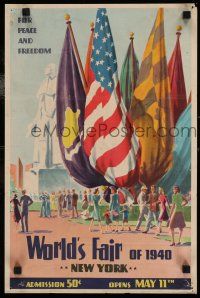 9x678 WORLD'S FAIR OF 1940 13x20 special '40 art of the opening of the celebration in New York!