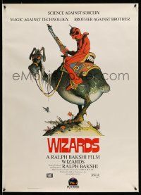 9x456 WIZARDS 28x38 video poster R87 Ralph Bakshi directed animation, fantasy art by William Stout