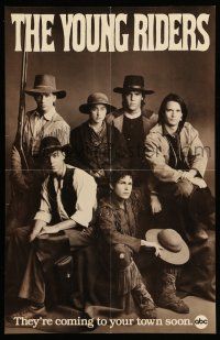 9x486 YOUNG RIDERS tv poster '89 Josh Brolin, Stephen Baldwin, Pony Express series!