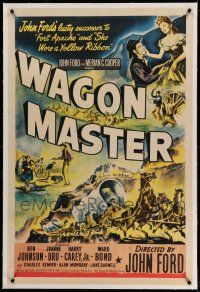 9y250 WAGON MASTER linen 1sh '50 John Ford's successor to Fort Apache & She Wore a Yellow Ribbon!