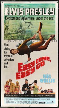 9z010 EASY COME, EASY GO linen 3sh '67 scuba diver Elvis Presley looking for adventure & fun!