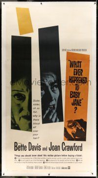 9z033 WHAT EVER HAPPENED TO BABY JANE? linen 3sh '62 Bette Davis, Joan Crawford, ultra rare!