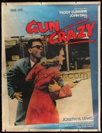 9z053 GUN CRAZY linen French 1p R80s Joseph H. Lewis noir classic, Peggy Cummins, different image!