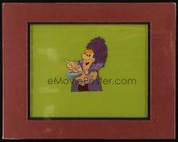 1a437 PEBBLES CEREAL matted animation cel '80s cartoon image of Barney Rubble eating breakfast!
