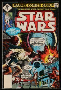 1a389 STAR WARS COMIC BOOK #5 comic book '77 Marvel Comics, Attacked by the Death Star!
