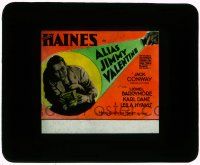 1a005 ALIAS JIMMY VALENTINE glass slide '28 great art of William Haines caught with lots of cash!