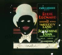 1a073 MELODY LANE glass slide '29 art of Eddie Leonard, the real life Minstrel King in blackface!