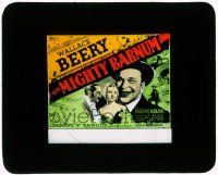 1a076 MIGHTY BARNUM glass slide '34 Wallace Beery in the title role, cool different montage!