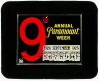 1a091 PARAMOUNT WEEK glass slide '26 9th annual event for theaters showing only Paramount films!