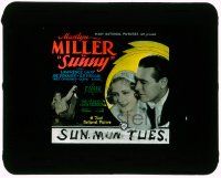 1a124 SUNNY glass slide '30 pretty Marilyn Miller in Hammerstein-Kern musical!