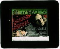 1a125 SUSAN LENOX: HER FALL & RISE glass slide '31 fallen Greta Garbo loves noble Clark Gable!