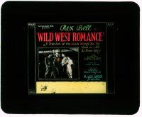 1a147 WILD WEST ROMANCE glass slide '28 true son of the Plain brings you the West in all its glory!