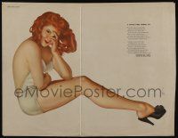 1a428 ALBERTO VARGAS Esquire magazine centerfold '45 Little Girl Grows Up, great sexy pin-up art!