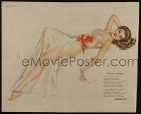 1a421 ALBERTO VARGAS Esquire magazine centerfold '44 Song for a Soldier, wonderful sexy pin-up art!