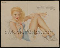 1a424 ALBERTO VARGAS Esquire magazine centerfold '44 V Mail for a Soldier, great sexy pin-up art!