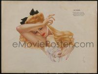 1a416 ALBERTO VARGAS 10x13 calendar page '40s incredible art of Miss November and Miss December!