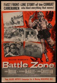 1a551 BATTLE ZONE pressbook '52 first front-line story of the combat cameraman, John Hodiak!