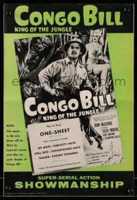 1a617 CONGO BILL pressbook R57 Don McGuire as King of the Jungle, sexy Cleo Moore, serial!