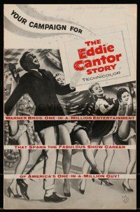 1a666 EDDIE CANTOR STORY pressbook '53 Keefe Brasselle in blackface with sexy girls dancing!