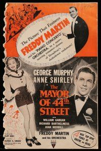 1a832 MAYOR OF 44TH STREET pressbook '42 George Murphy, Anne Shirley & Freddy Martin's Orchestra!