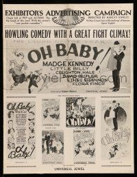 1a862 OH BABY pressbook '26 Madge Kennedy, Little Billy, boxing comedy with a great fight climax!