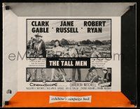 1a918 TALL MEN pressbook '55 full-length art of Clark Gable, sexy Jane Russell showing leg, Ryan!