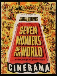 1a322 SEVEN WONDERS OF THE WORLD Cinerama souvenir program book '56 famous landmarks in Cinerama!