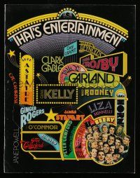 1a336 THAT'S ENTERTAINMENT souvenir program book '74 classic MGM Hollywood movie scenes!