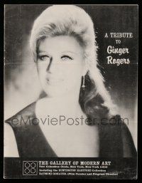 1a341 TRIBUTE TO GINGER ROGERS souvenir program book '67 at The Gallery of Modern Art!