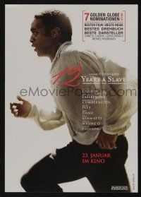 1a153 12 YEARS A SLAVE Swiss trade ad '14 directed by Steve McQueen, Chiwetel Ejiofor on the run!