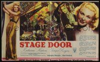 1a202 STAGE DOOR 2pg Australian trade ad '38 different art of Katharine Hepburn & Ginger Rogers!