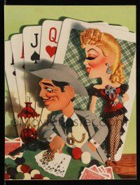 1a172 HONKY TONK trade ad '41 wonderful Jacques Kapralik gambling art of Clark Gable & Lana Turner