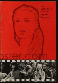 1a371 VIRGIN SPRING French promo brochure '61 Ingmar Bergman's Jungfrukallan, Von Sydow, Valberg