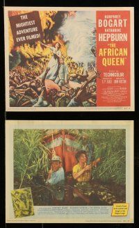 1a448 AFRICAN QUEEN set of 8 8x10 REPRO LCs '00s cool images of Humphrey Bogart & Katharine Hepburn!