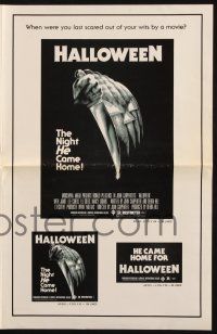 1a730 HALLOWEEN 11x17 ad slick '78 John Carpenter classic, great Bob Gleason art!
