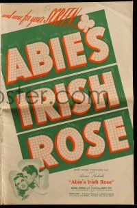 1a524 ABIE'S IRISH ROSE pressbook '46 Joanne Dru, Anne Nichols, most riotous, romantic hit!