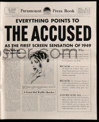 1a525 ACCUSED pressbook '49 great images of terrified Loretta Young, everything points to her!