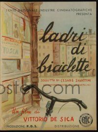 1a472 BICYCLE THIEF Italian pressbook '48 Vittorio De Sica classic, with original poster images!