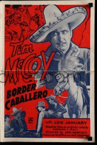 1a576 BORDER CABALLERO pressbook '36 great images of Tim McCoy as a Mexican cowboy!