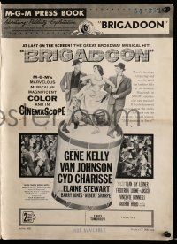 1a586 BRIGADOON pressbook '54 great images of Gene Kelly, Van Johnson & sexy Cyd Charisse!