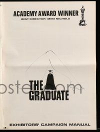 1a717 GRADUATE pressbook '68 art of Dustin Hoffman & Bancroft's sexy leg, Academy Award winner!