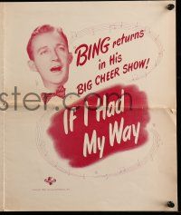1a761 IF I HAD MY WAY pressbook R46 Bing Crosby returns to his big cheer show with Gloria Jean!