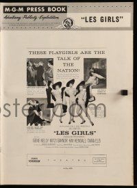 1a805 LES GIRLS pressbook '57 Gene Kelly, sexy Mitzi Gaynor, Kay Kendall & Taina Elg!
