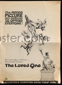 1a818 LOVED ONE pressbook '65 Jonathan Winters in the movie with something to offend everyone!