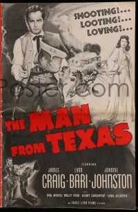 1a824 MAN FROM TEXAS pressbook '48 never tangle with shooting, looting, loving James Craig!