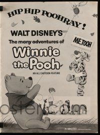 1a825 MANY ADVENTURES OF WINNIE THE POOH pressbook '66 Walt Disney, great cartoon images!
