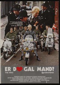 1a502 QUADROPHENIA Danish pressbook '79 great images of The Who & Sting, English rock & roll!