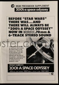 1a518 2001: A SPACE ODYSSEY Cinerama pressbook supplement R77 Kubrick's classic is like Star Wars!